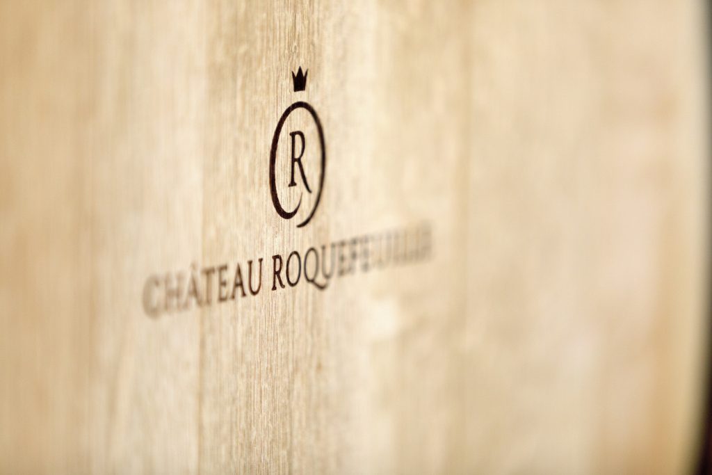 Château de Roquefeuille barrique de vin